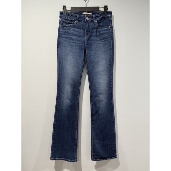 Levis 715 Bootcut Jeans Womens 26 Low Rise Denim Stretch Travel Casual - Picture 1 of 6